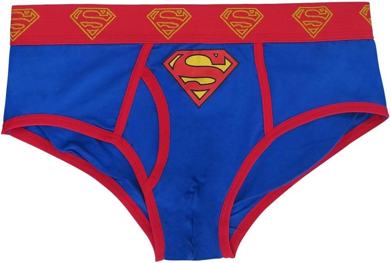 SuperHeroStuff Superman Costume Logo Men's Underwear Briefs- XLarge (40-42) Blue - Image 1